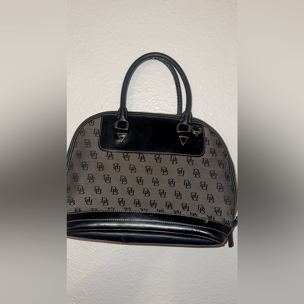 Vintage Dooney & Bourke ZipSatchel Bag DB Logo